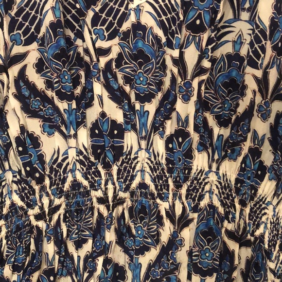 Rujuta Sheth Marie Cinched Kaftan Blue Lotus Print M/L - Picture 12 of 14